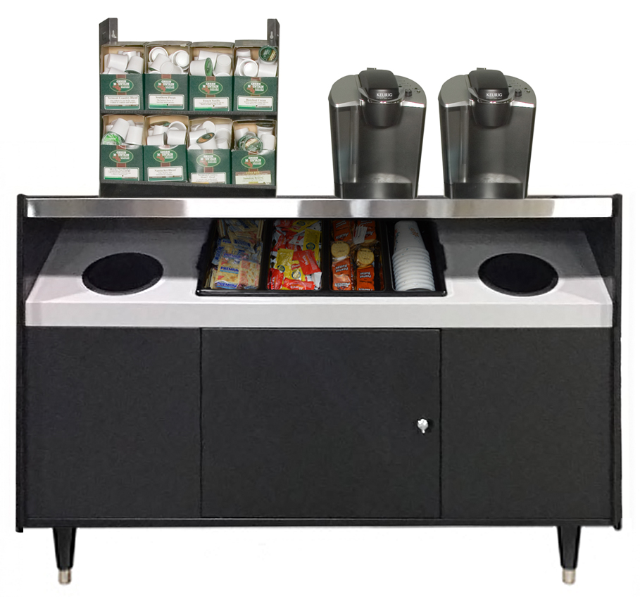 All State Model MOS 200-2-Oak Mobile Coffee Stand